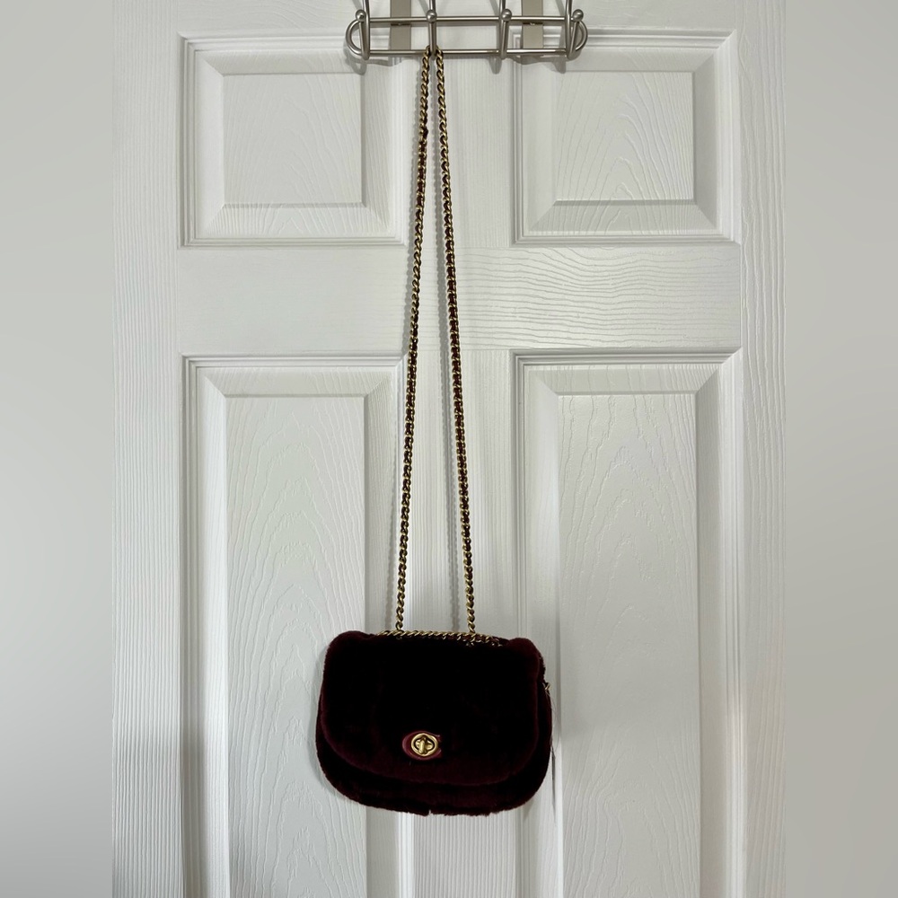 Coach shearling cross body